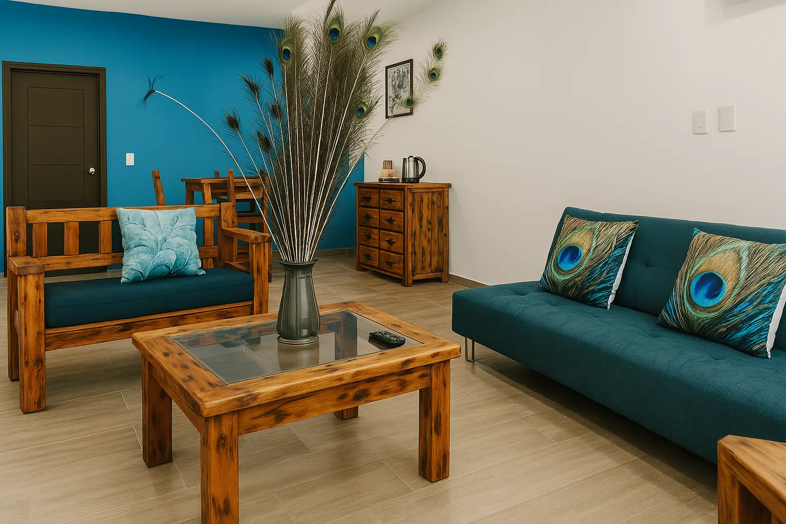 Sala Comedor Habitación Suite Rústica